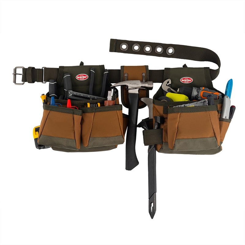 Bucket Boss حزام أدوات مزدوج من باكت بوس 50200 باللون البني - Image 3